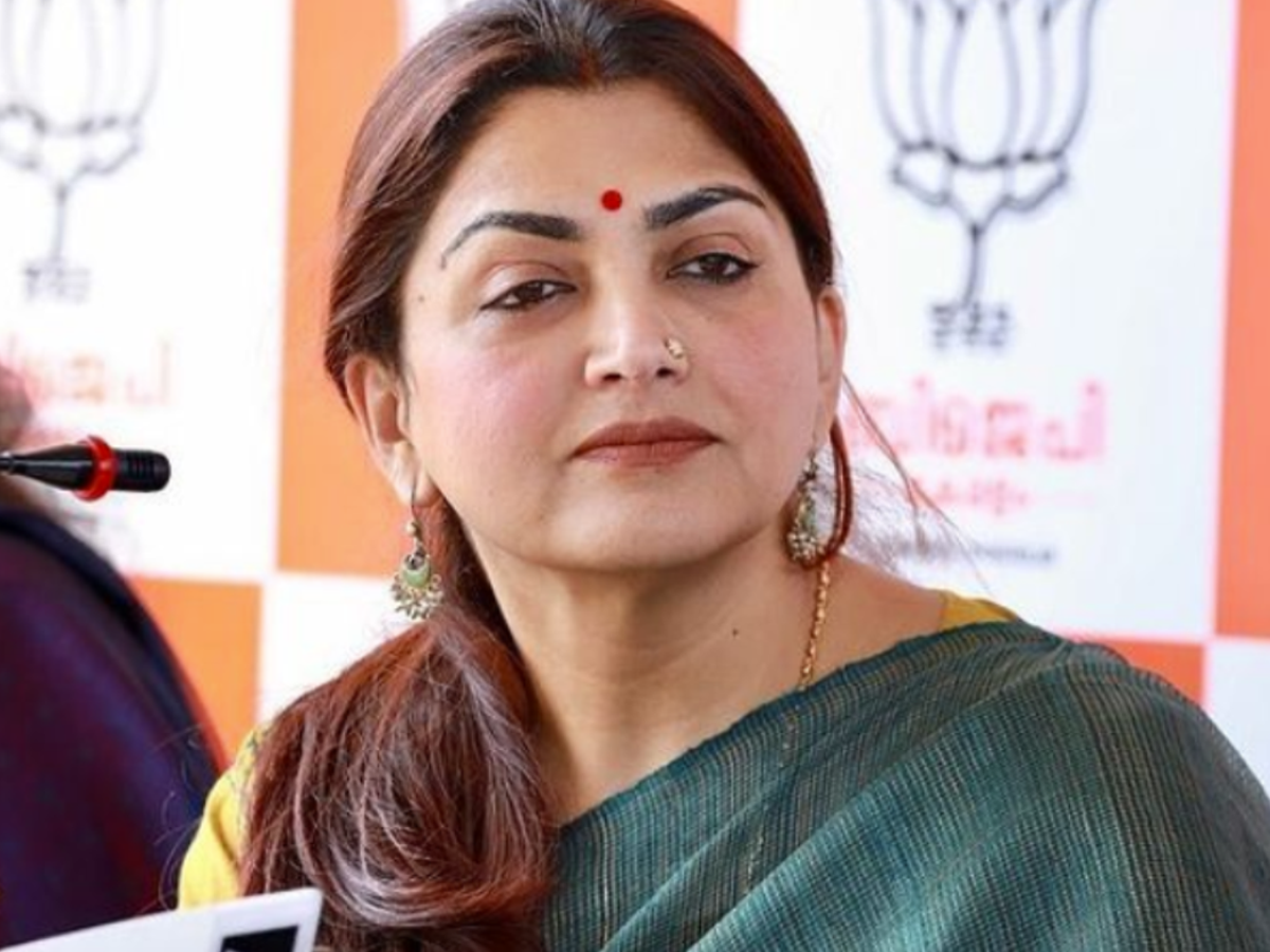 Actress Khushbu Sundar has been hospitalized due to fever and headache.