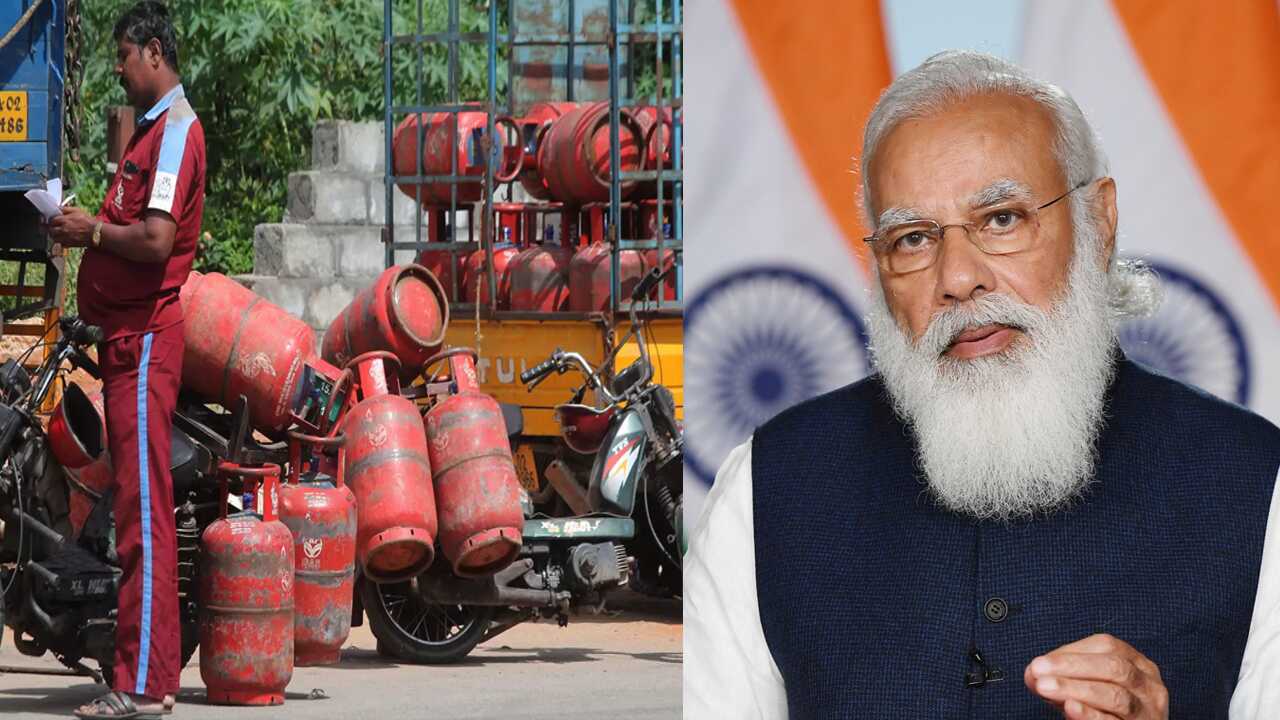 Announcement of free gas cylinder for 75 lakh families under Ujjwala Yojana