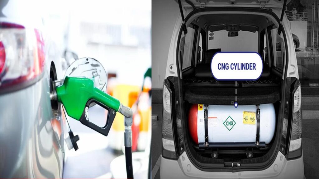 Comparison of CNG and petrol vehicle performance on Karnataka highway, optimized for automotive comparison.