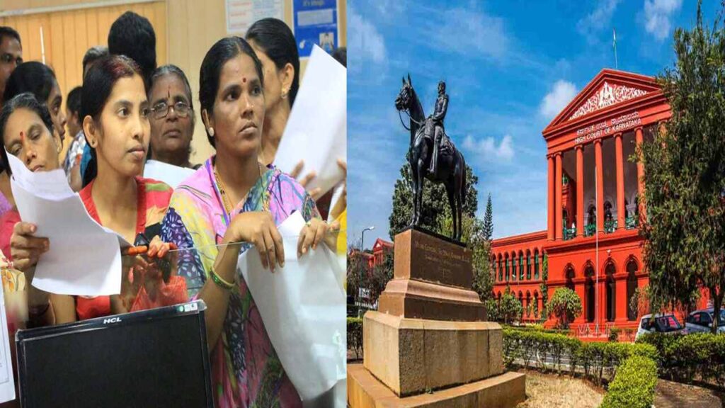 A courtroom scene with a gavel and legal documents, representing the Madras High Court’s ruling on the SBI job denial case due to poor credit history.