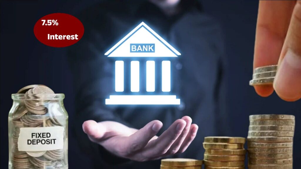 Illustration of fixed deposit interest rates offered by top government banks in India, 2025.