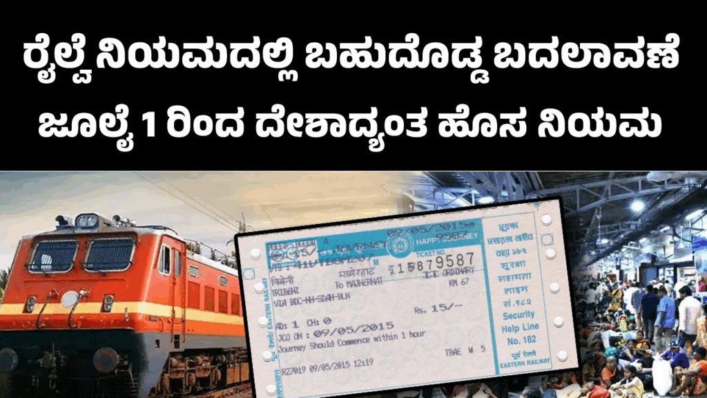 Indian Railways train at a station platform, showcasing passenger travel