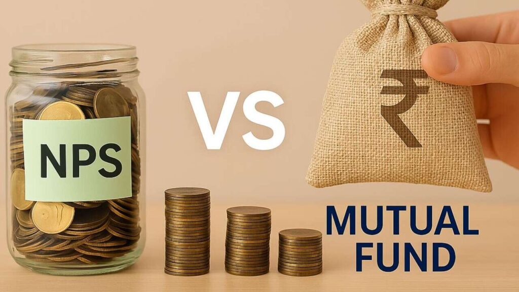 Illustration of NPS and mutual fund comparison for retirement planning