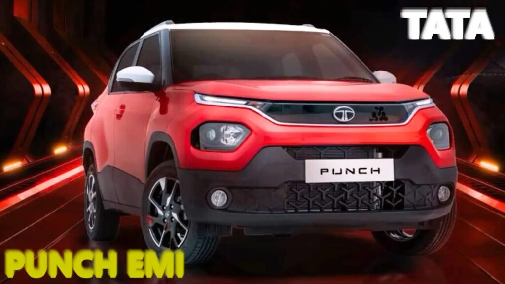 Tata Punch 2025 model in vibrant color, parked on a city street, highlighting its compact SUV design.