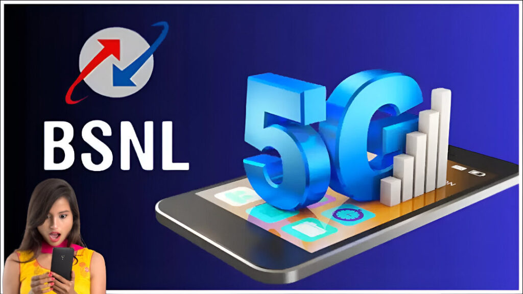 BSNL logo with financial growth chart, showcasing Q3 2024 profit of 262 crore.