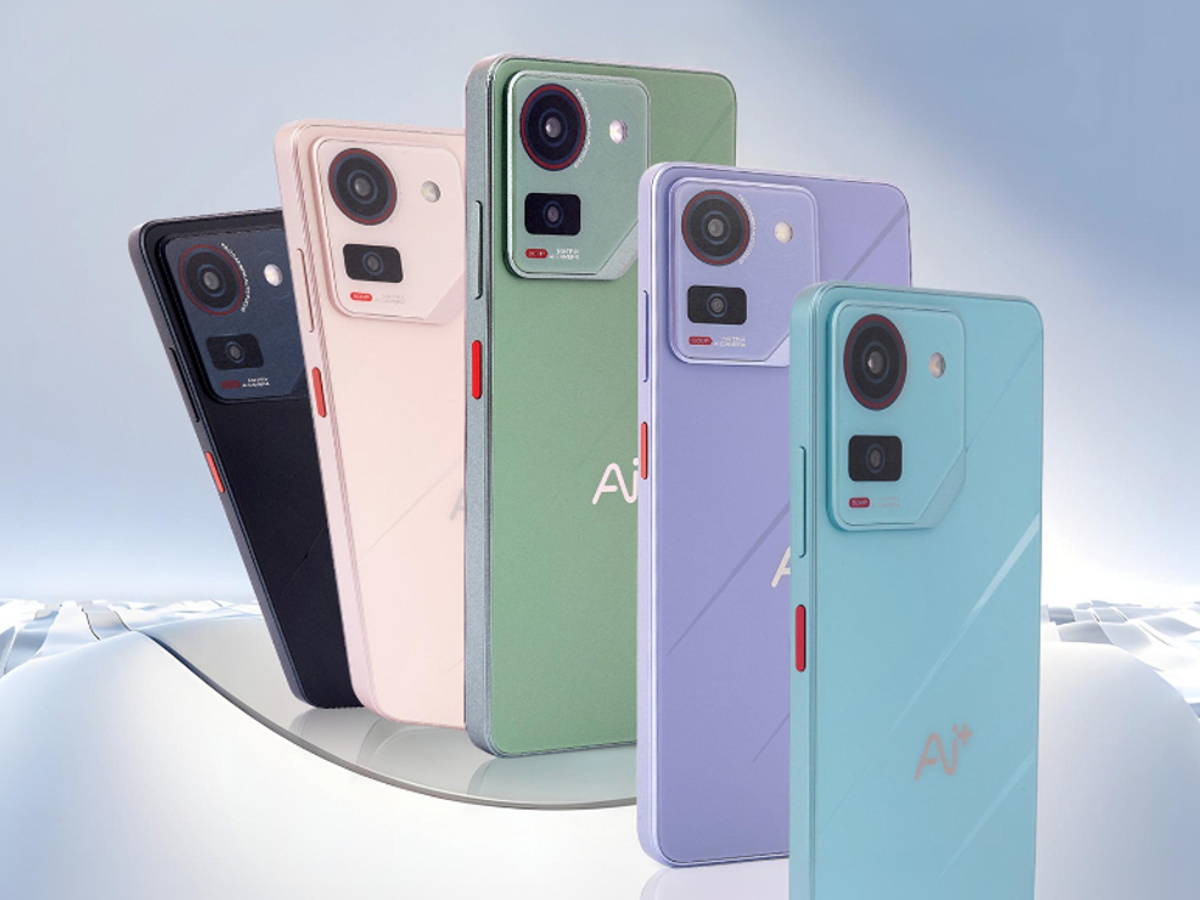 Ai+ Smartphone Pulse and Nova 5G models showcased in vibrant colors