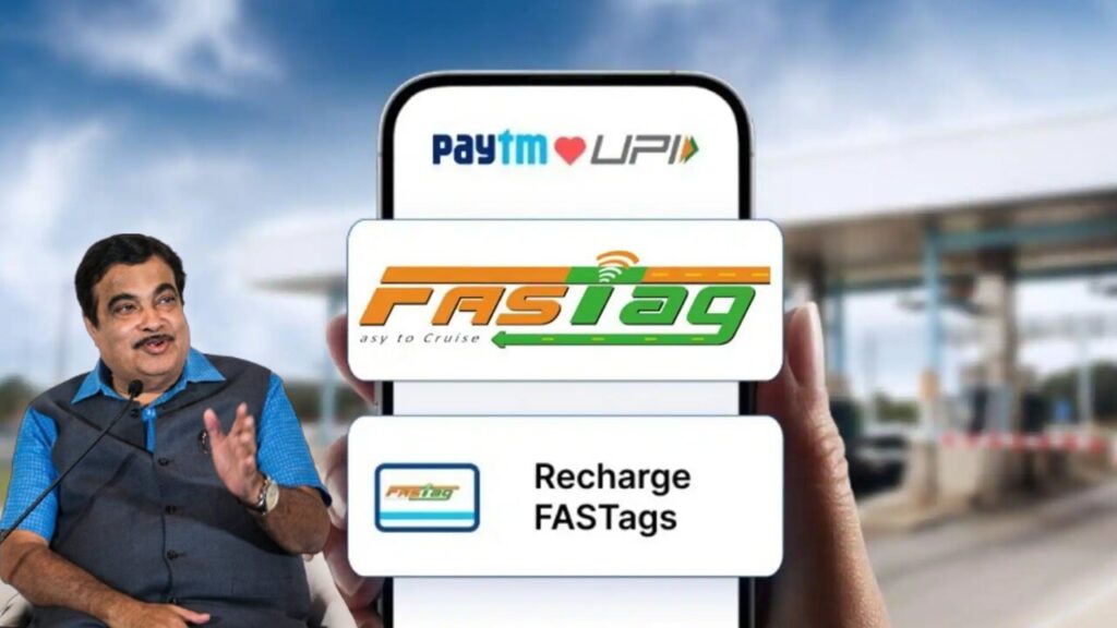 Person at bank branch submitting documents for offline FASTag change with required proofs