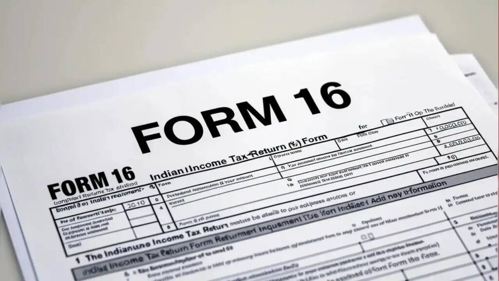 "Person filling ITR online without Form 16 for AY 2024-25, using laptop and documents"