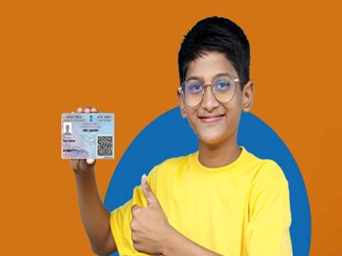 Image of a PAN card with a child’s financial documents, optimized for income tax and banking articles.