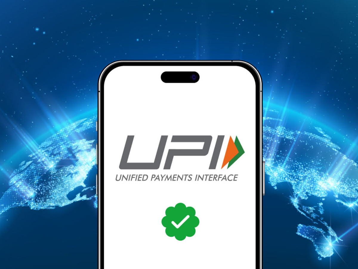 Illustration of UPI app interface displaying balance check limit notification on a smartphone