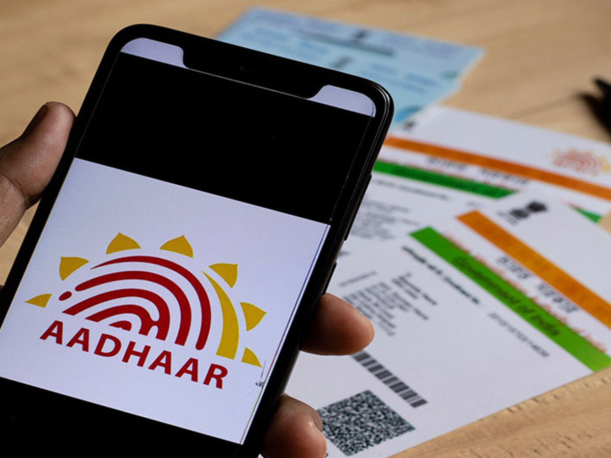 People accessing Aadhaar services at a Common Service Centre in rural Karnataka
