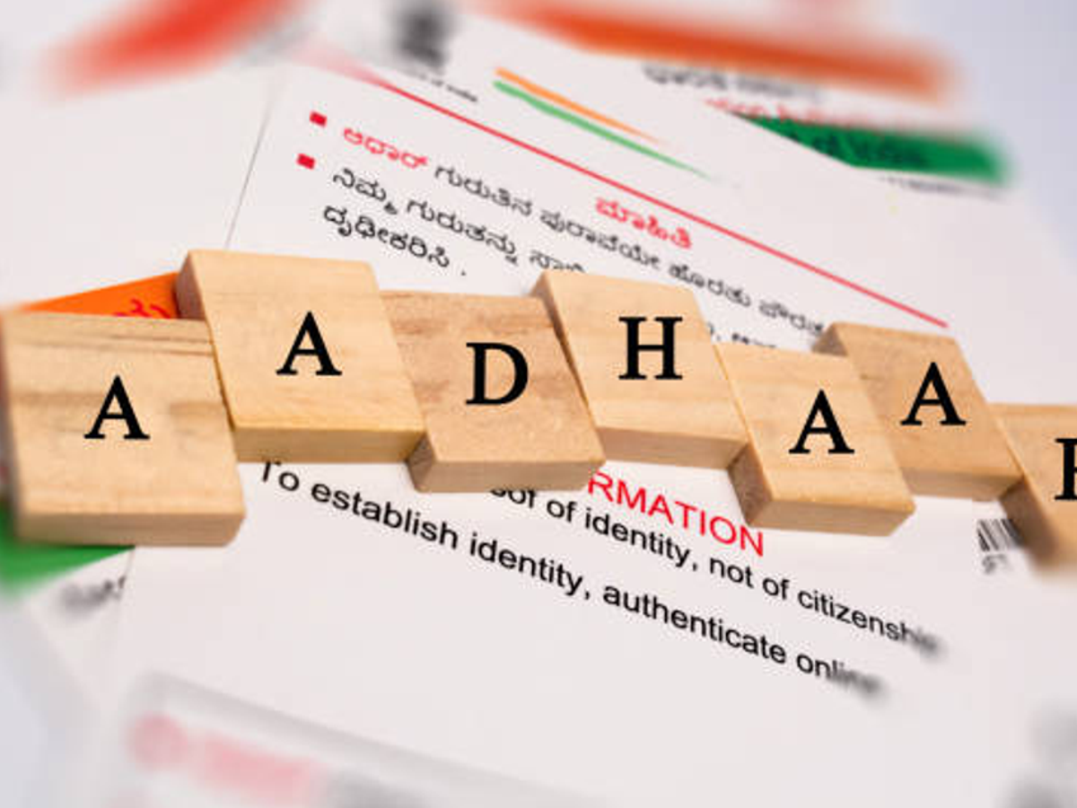 Karnataka resident updating Aadhaar details on laptop at home