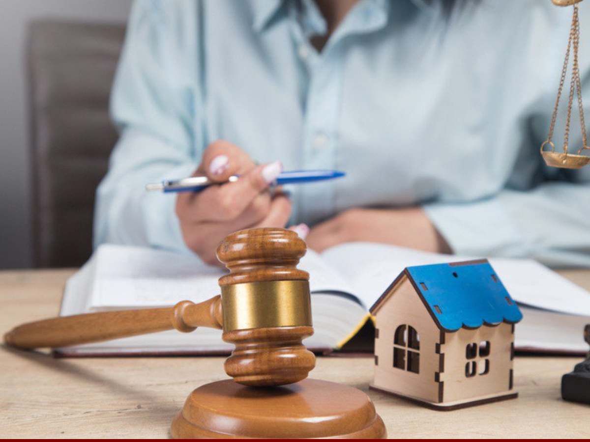 Legal document and gavel representing property inheritance disputes under Hindu law