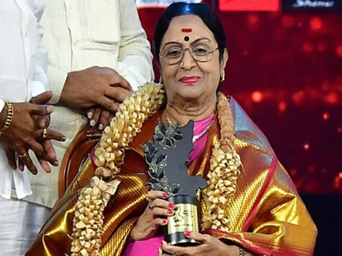 Legendary actress B Saroja Devi and her adopted daughter Bhuvaneshwari
