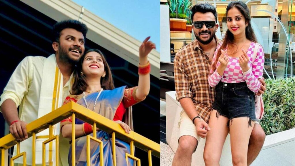 Chandan Shetty and Niveditha Gowda at Bengaluru family court during divorce proceedings