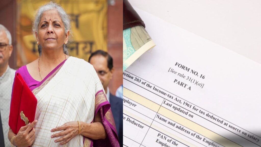 Karnataka employee reviewing Form 16 document for ITR filing on laptop