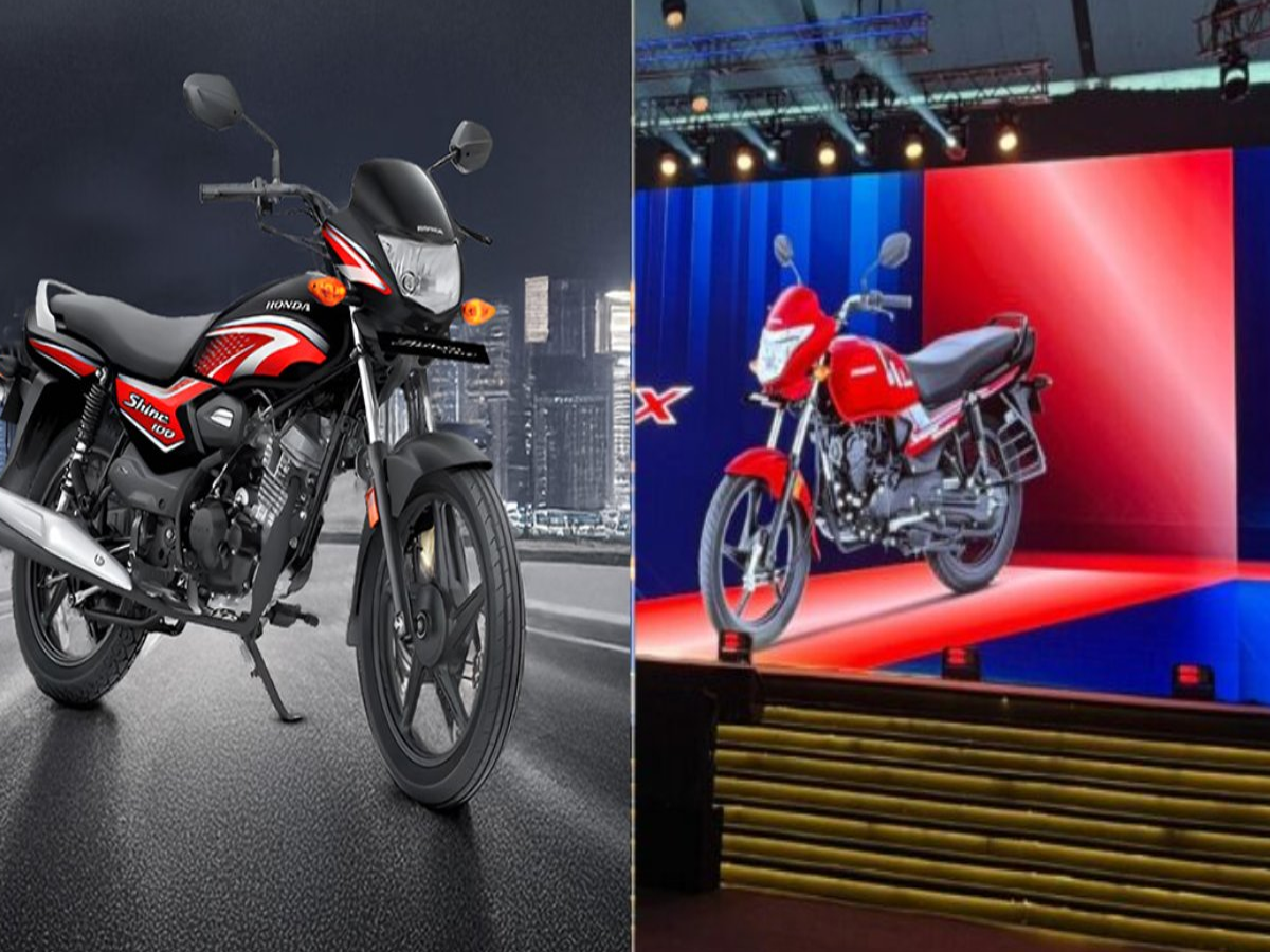 Close-up of Honda Shine 100 DX engine, LCD instrument cluster, and alloy wheels
