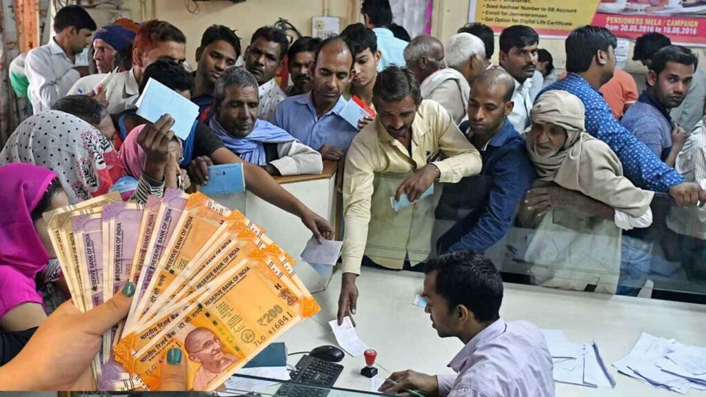: Senior citizen discussing small savings investment options