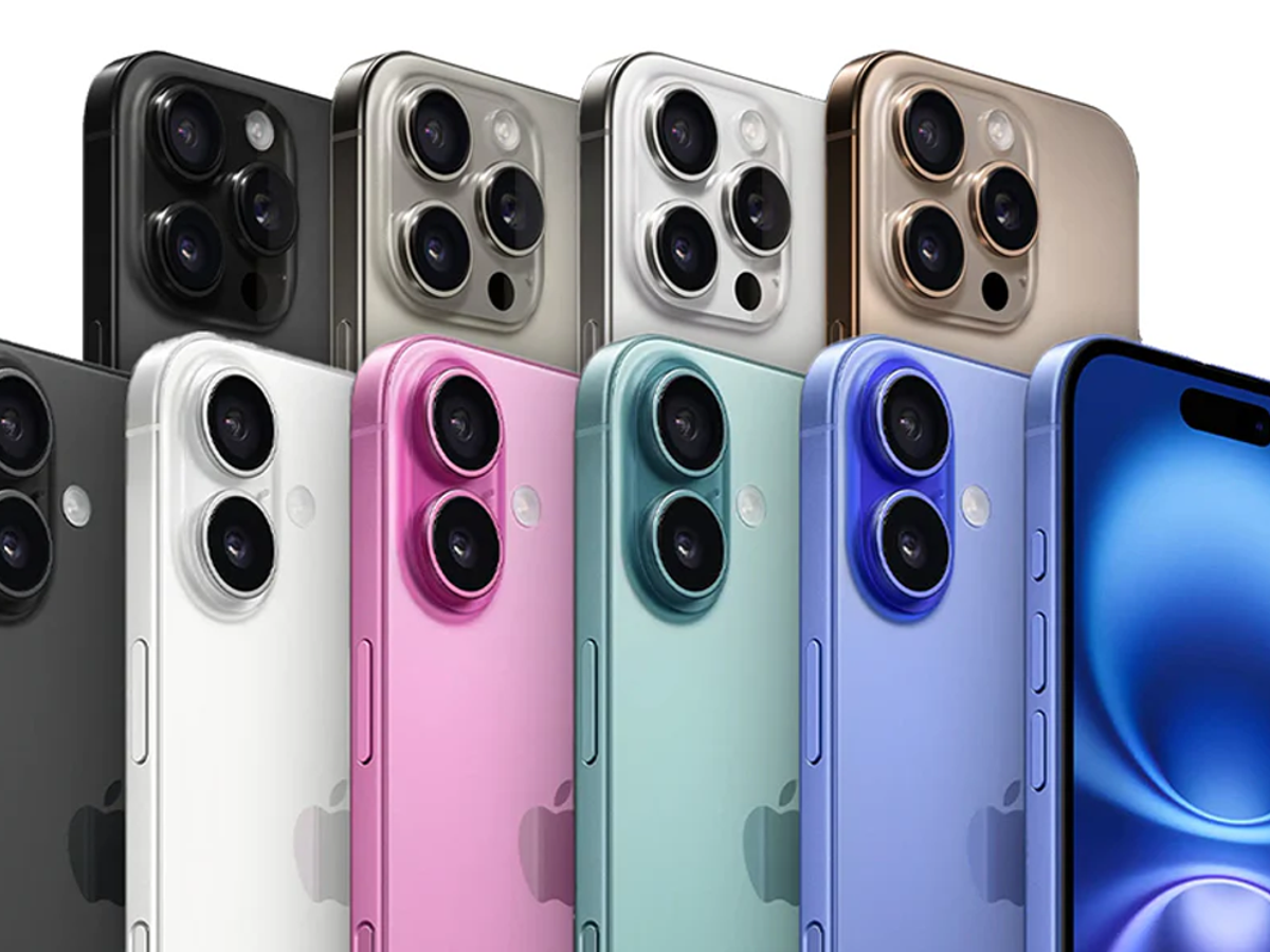 iPhone 16 Pro in Desert Titanium finish displayed on Amazon India website
