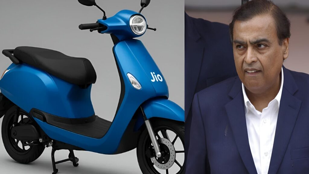 Jio Electric Scooter parked at a charging station in Mangaluru