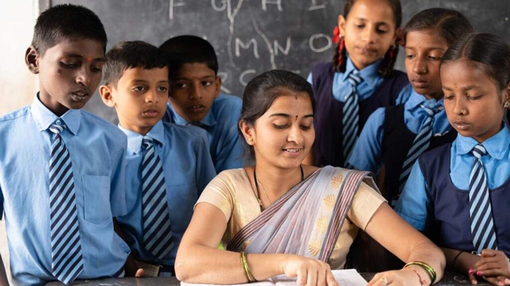 Karnataka school students celebrating a holiday, representing Muharram 2025 school closures.