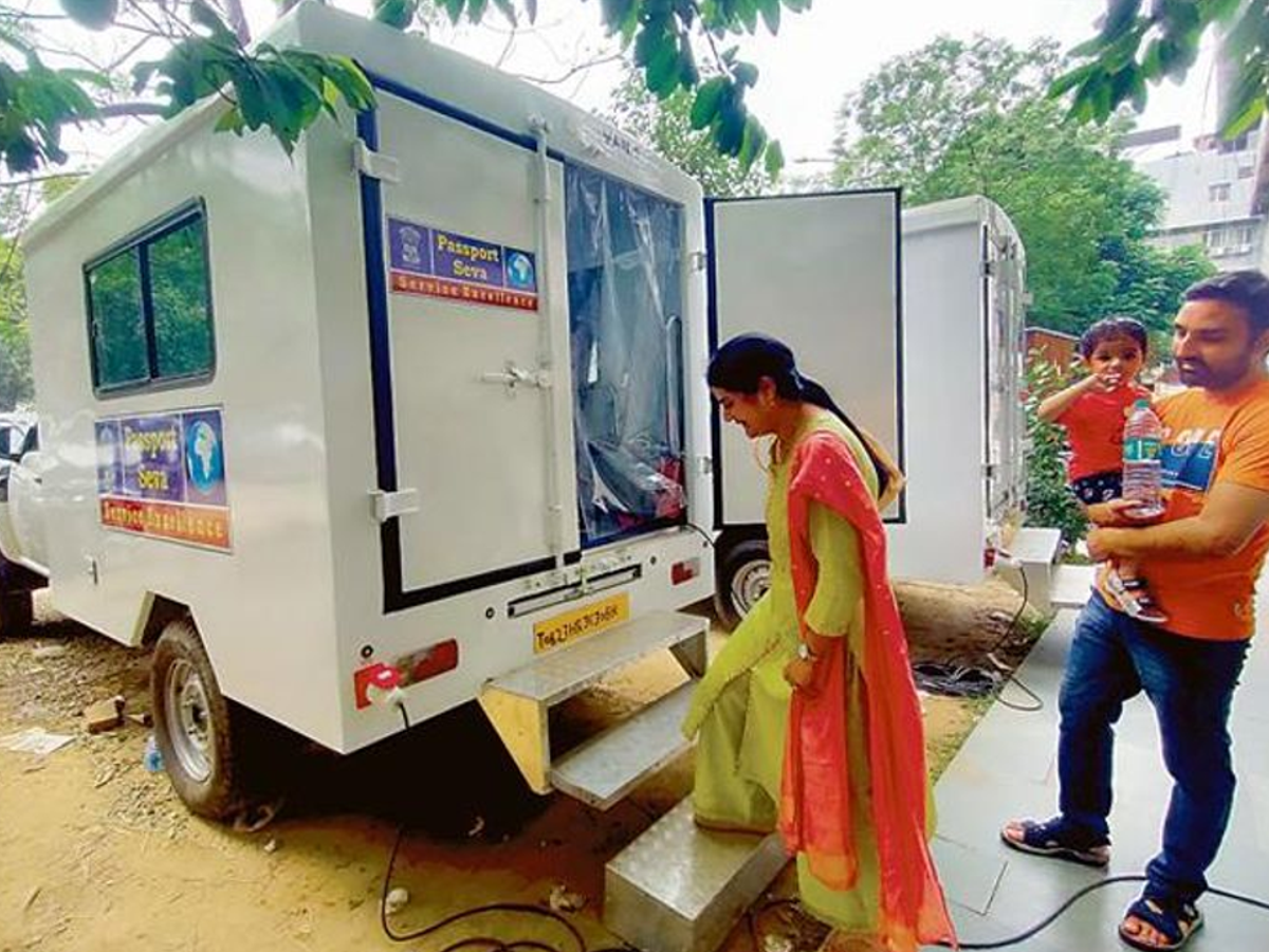 Chief Passport Officer K.J. Srinivasa launching the Passport Mobile Van service at Gauhati University in July 2025