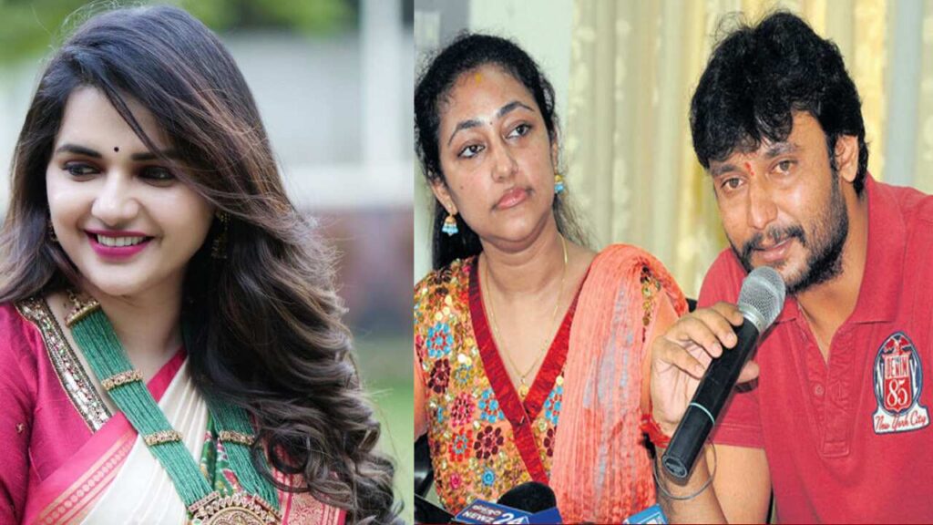 Darshan Thoogudeepa and Pavithra Gowda in a controversial context from the Renukaswamy murder case.