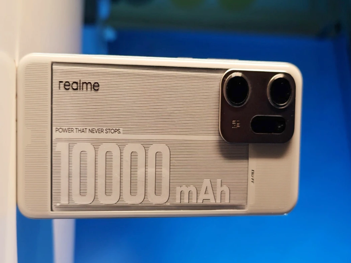 Realme GT series phone showcasing 120W fast charging technology