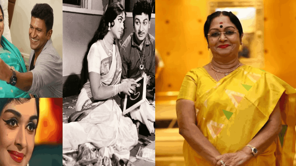 Legendary actress B Saroja Devi and her adopted daughter Bhuvaneshwari