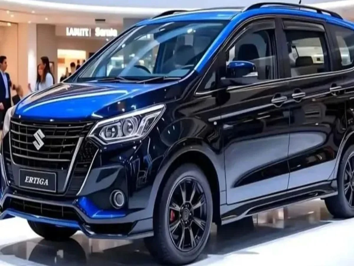2025 Maruti Ertiga CNG exterior showcasing refreshed grille and alloy wheels