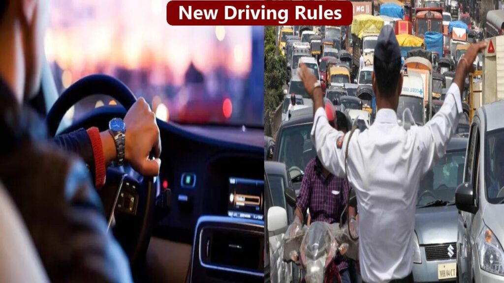Traffic police issuing a fine for driving without insurance under new 2025 rules.