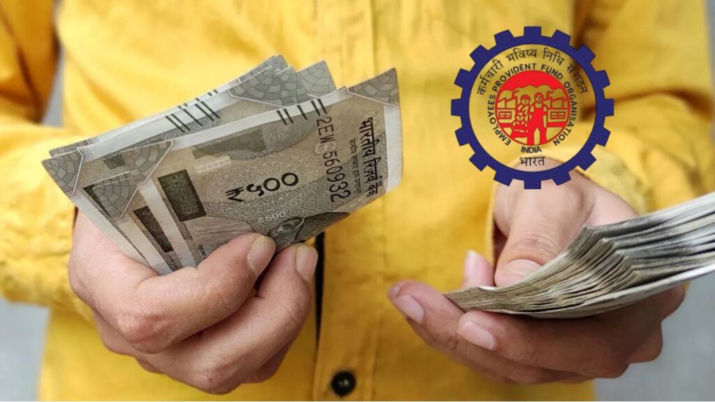 Illustration of EPF savings growth with a retirement fund concept.