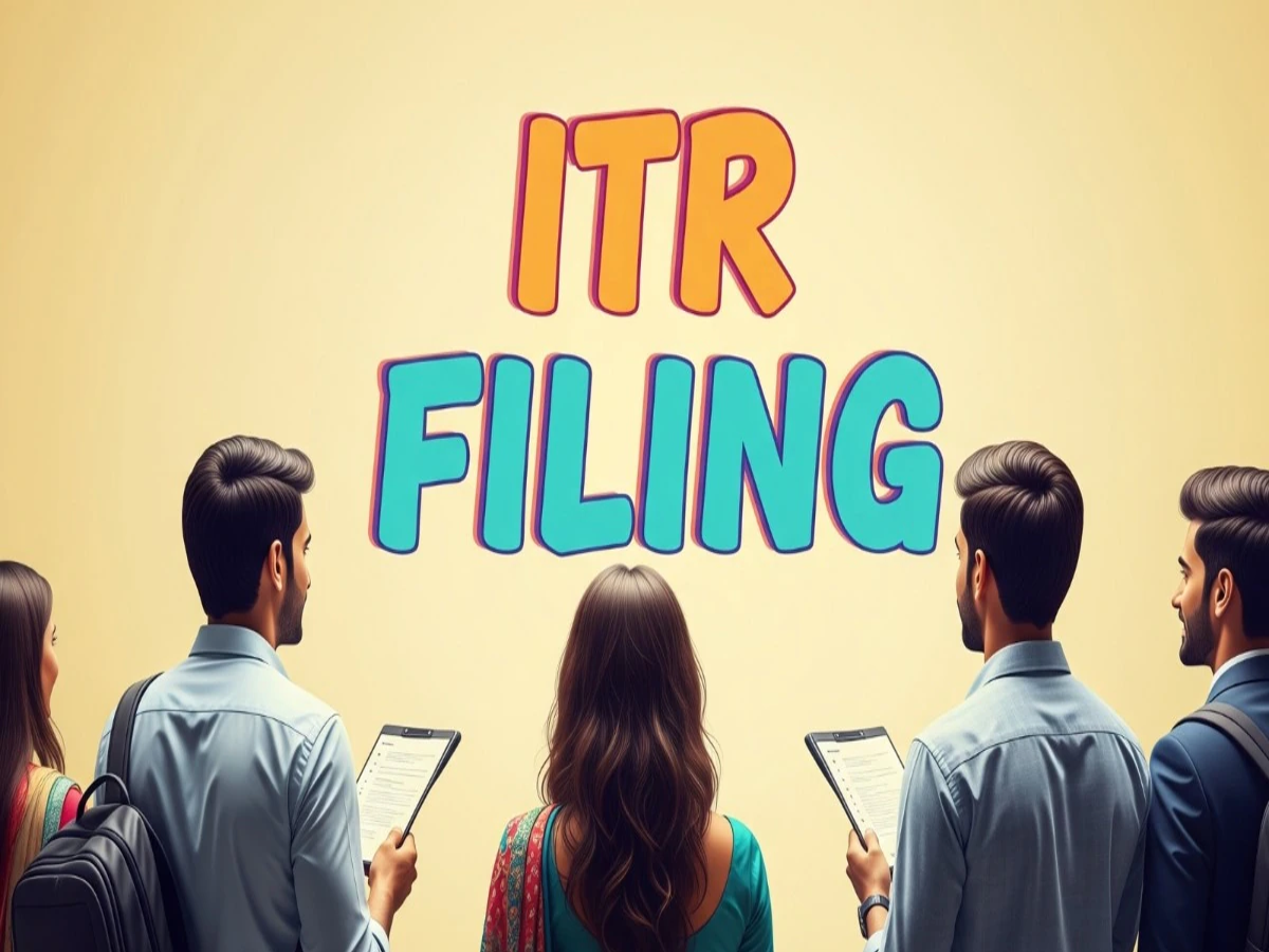 Person filling ITR-3 form on laptop for 2025 tax filing