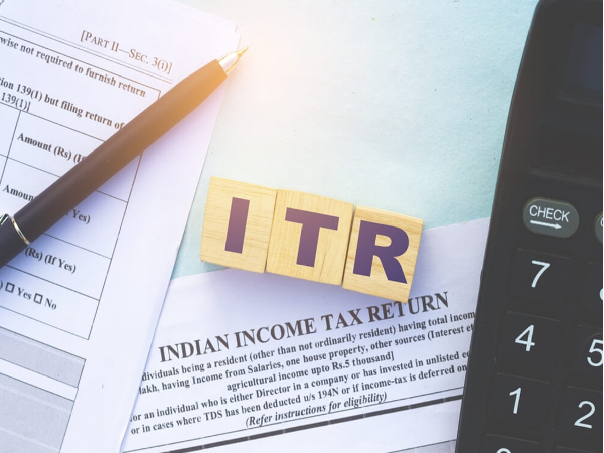 Illustration of a salaried employee reviewing income tax documents for accurate filing.