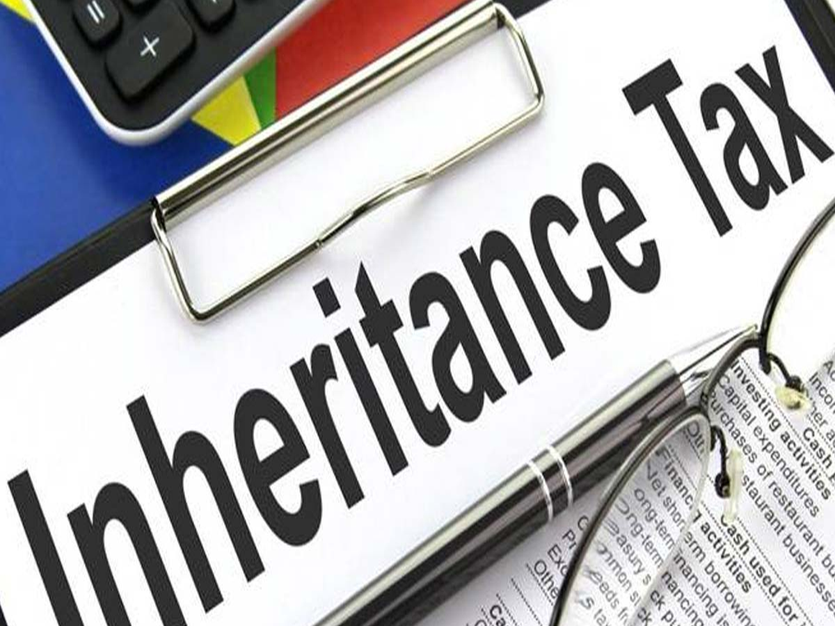 Illustration of family inheritance and tax documents in India