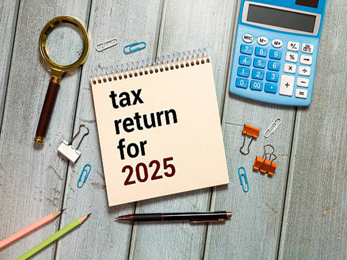Illustration of a tax refund form with a checkmark, representing eligibility for late ITR filers under the Income Tax Bill 2025.