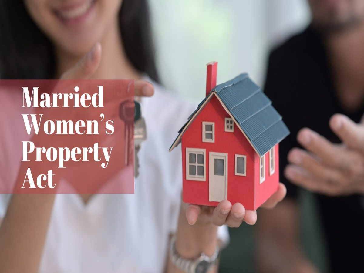 Illustration of a family protected under the Married Women’s Property Act, symbolizing financial security.