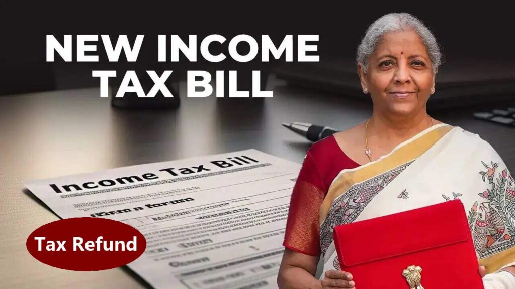 Image of a house with a tax document, symbolizing standard deduction clarity for house property under the new Income Tax Bill 2025.
