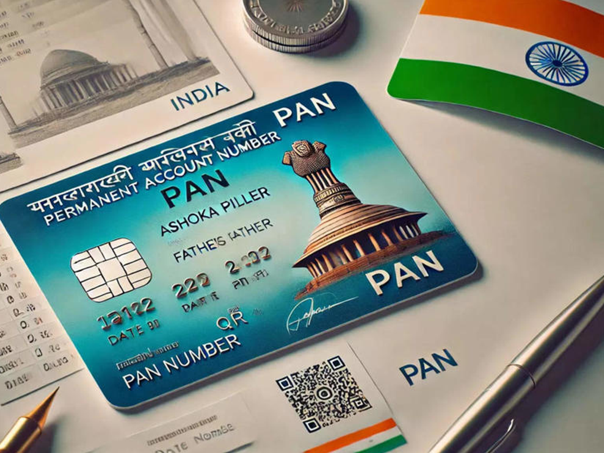 Person scanning a PAN 2.0 card’s QR code using a smartphone.