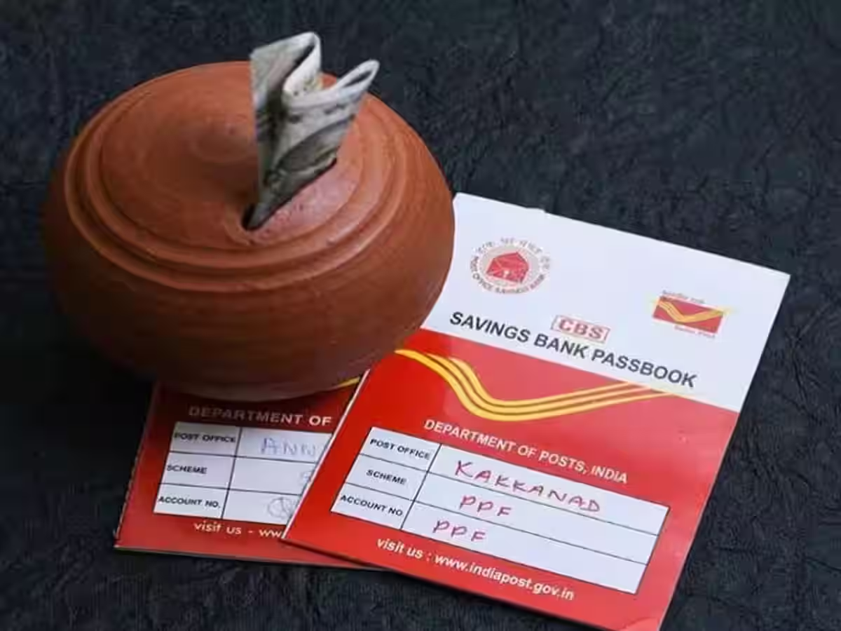 Person depositing money in Post Office RD scheme for financial security