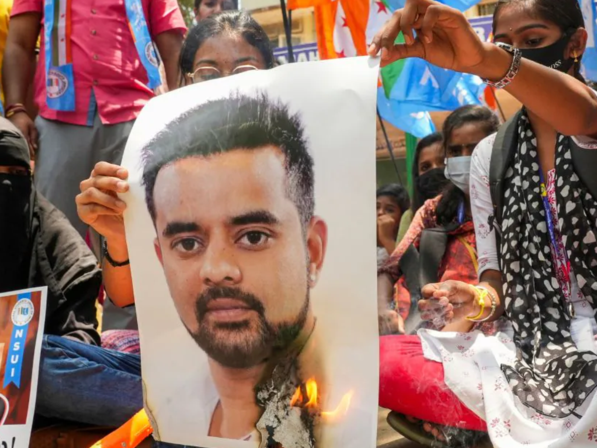 Courtroom scene during Prajwal Revanna’s rape case trial in Bengaluru