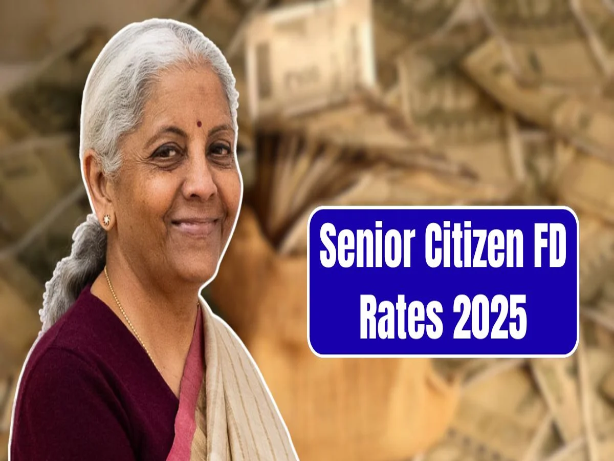 Table showing top banks FD interest rates for senior citizens with 9.6% at Suryoday Small Finance Bank