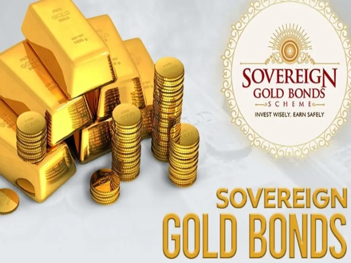 Illustration of Sovereign Gold Bond certificate with gold coins