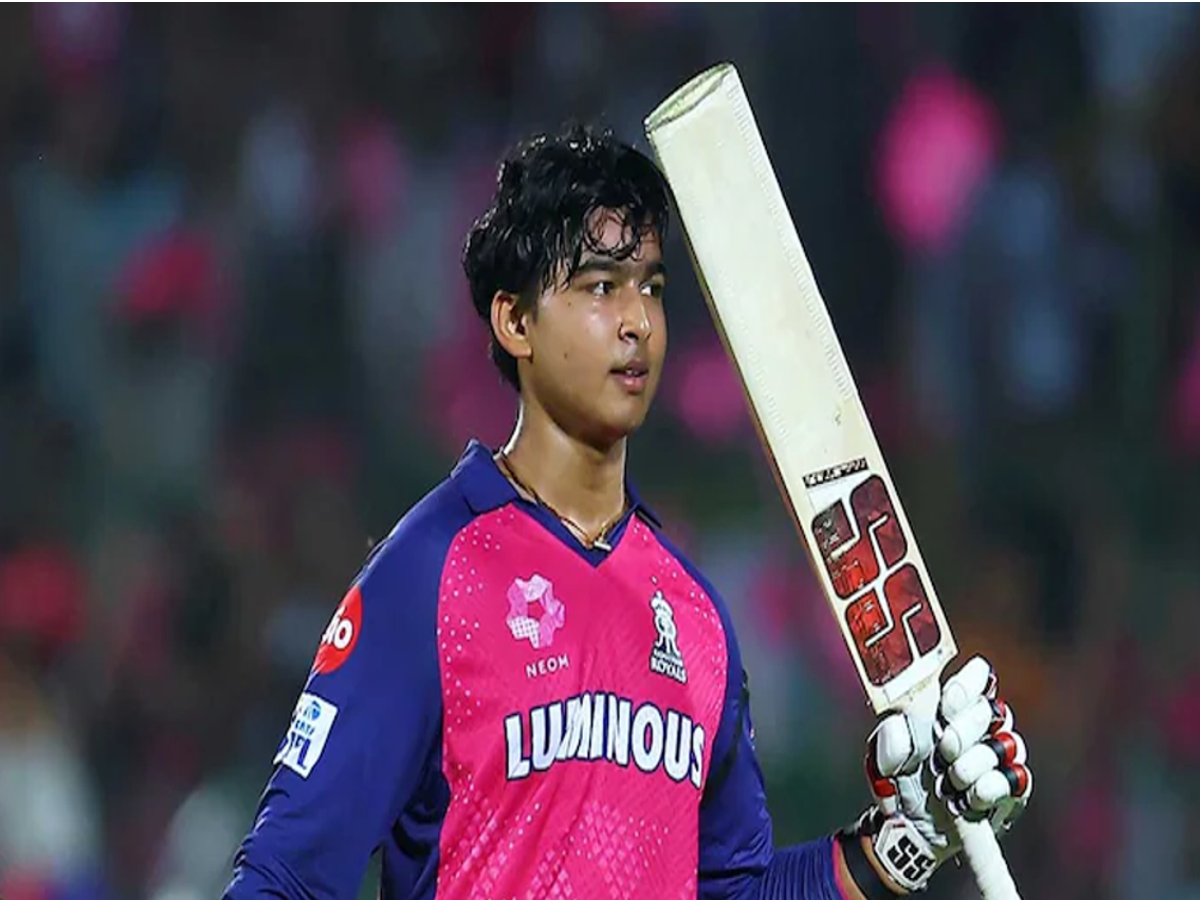 Vaibhav Suryavanshi batting during IPL 2025 match for Rajasthan Royals