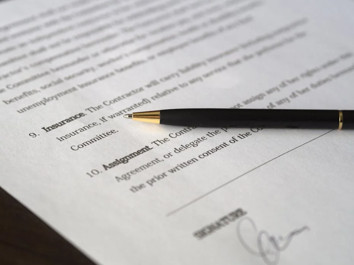 Young professional reviewing large health insurance policy options