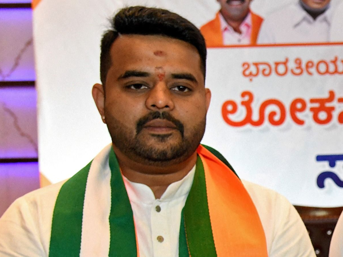 Prajwal Revanna arriving at court for sexual assault case hearing