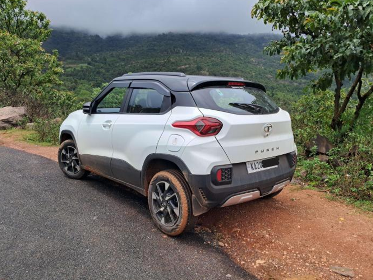 Tata Punch facelift with updated front grille and LED headlights