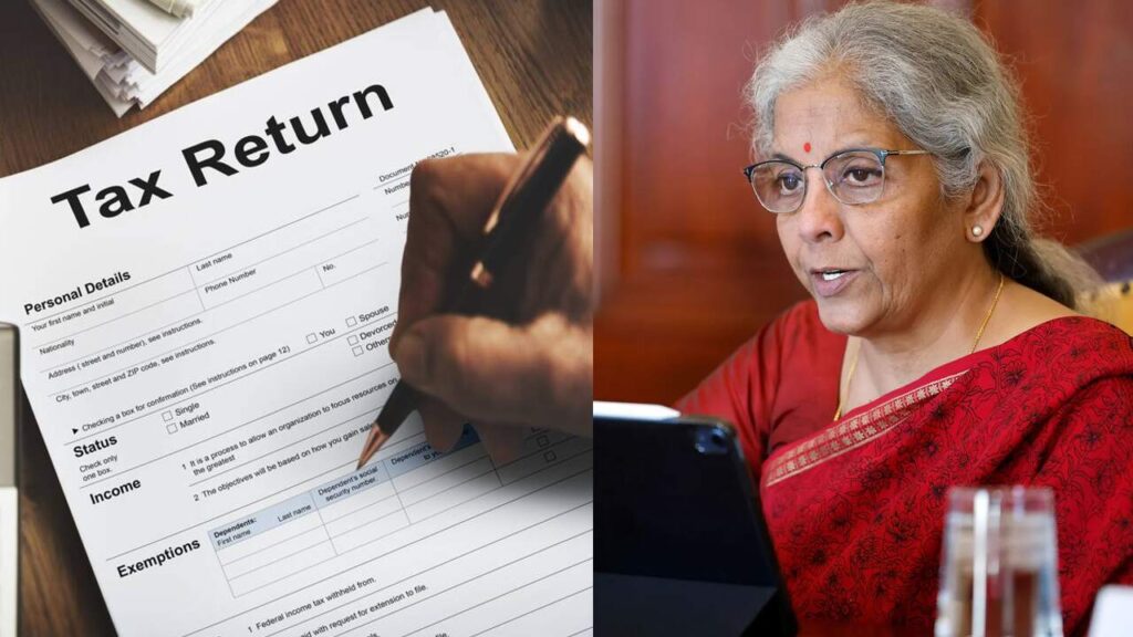 Tax consultant reviewing ITR documents with a client