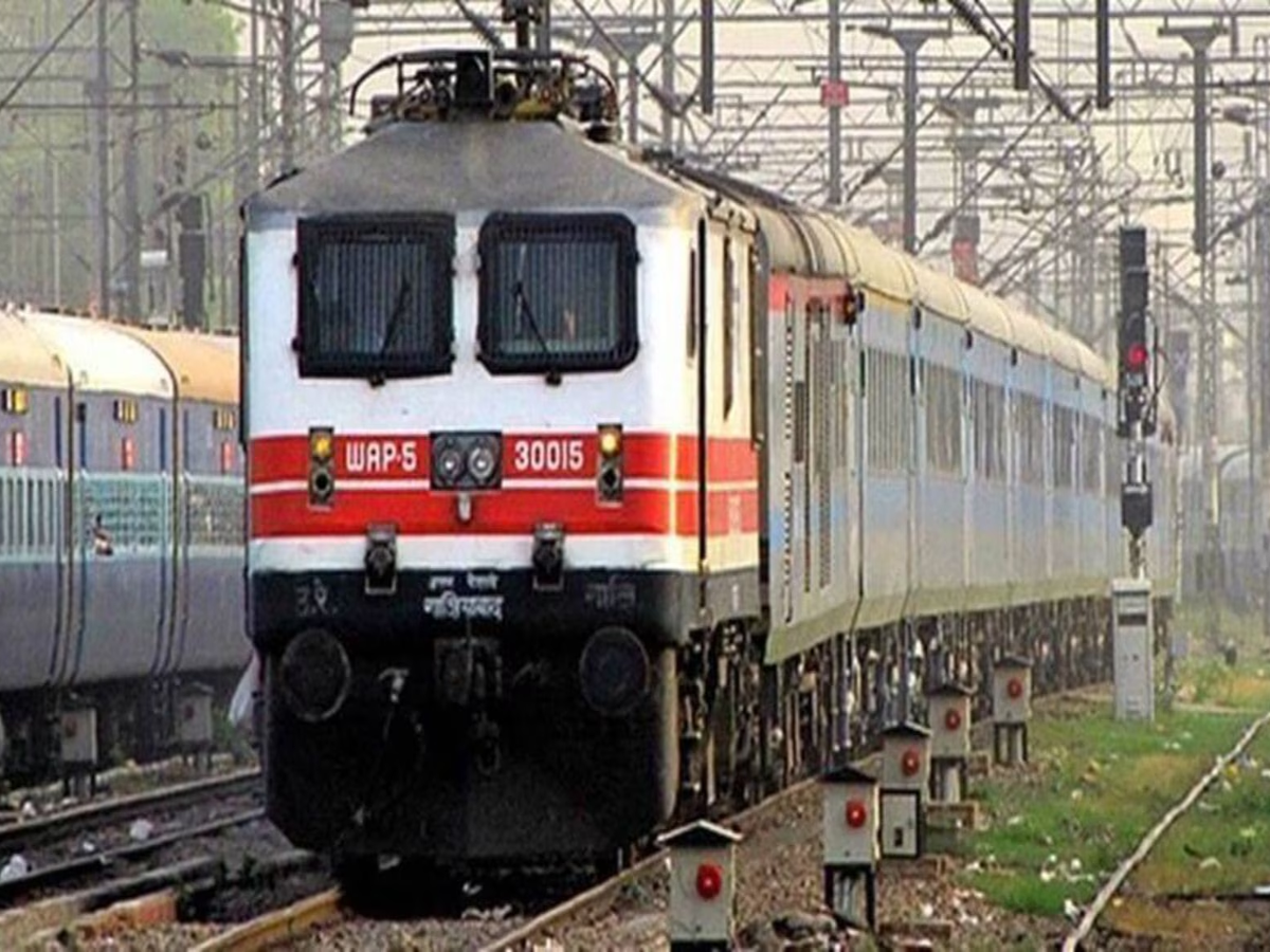 North Central Railway coaches equipped with AI CCTV cameras for improved security monitoring.