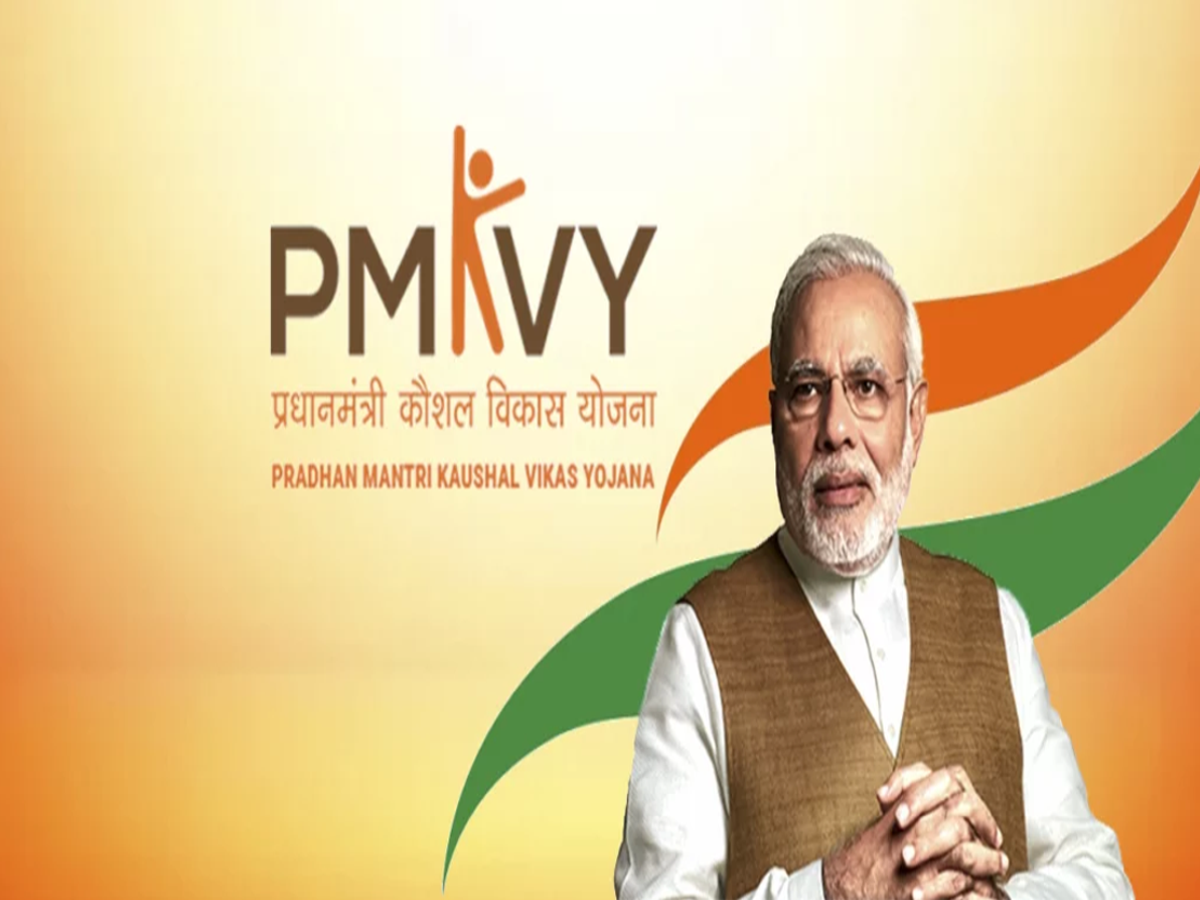 Young individuals attending a skill development training session under PMKVY.